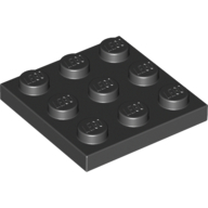 LEGO Plate 3x3 BLACK (100 pcs 