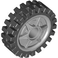 LEGO Wheel 24x7 LIGHT GRAY + Tyre Black (100 pcs) | Wheels and Tyres ...